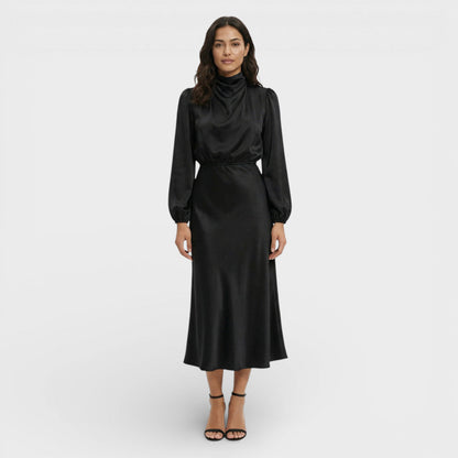 Abito midi donna Collo alto