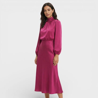 Abito midi donna Collo alto