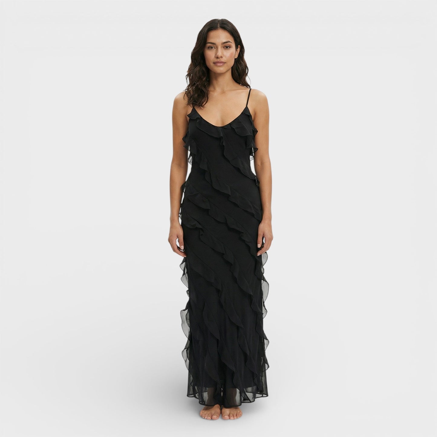 Abito elegante Con Volant donna