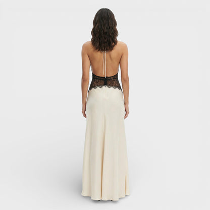 Abito lungo Halter Schiena scoperta