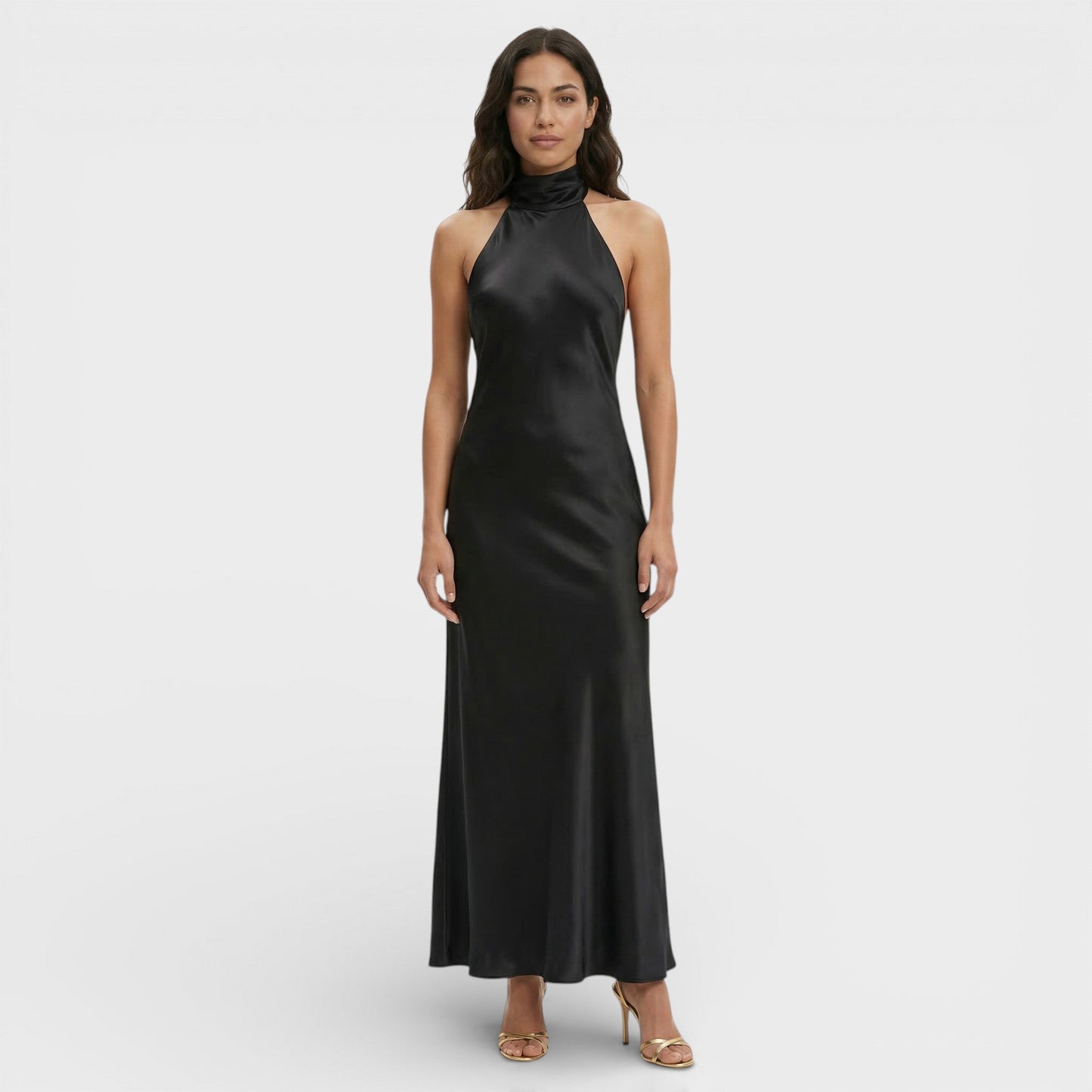 Abito maxi Raso Halter donna