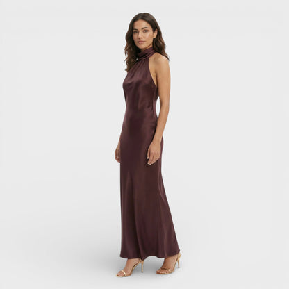 Abito maxi Raso Halter donna