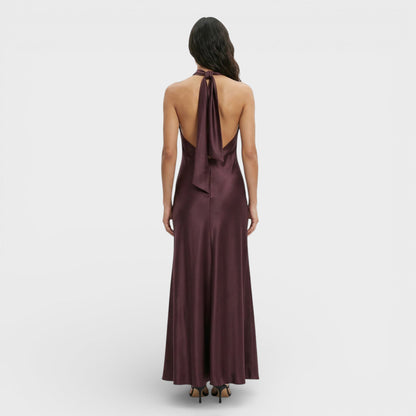 Abito maxi Raso Halter donna