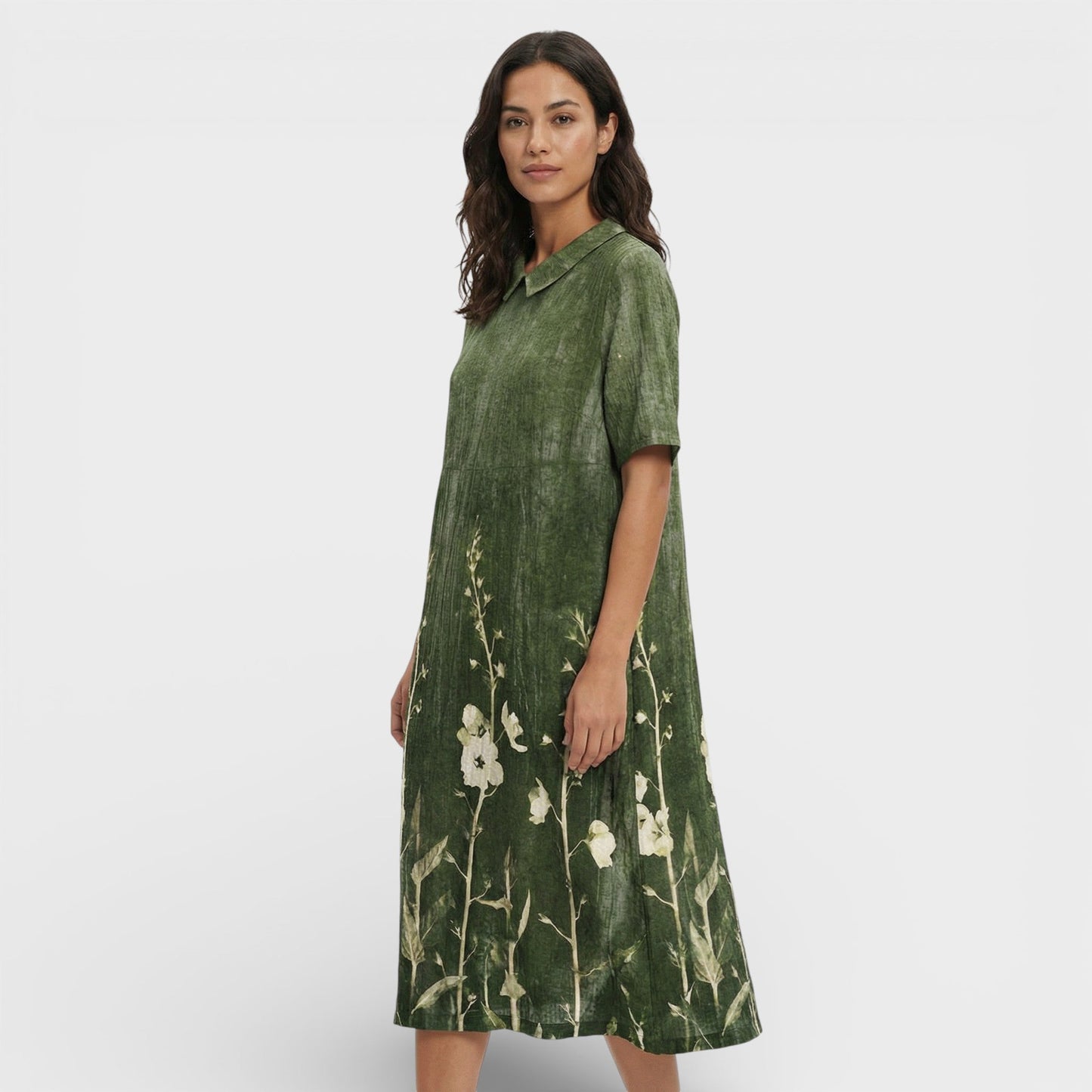Abito floreale Scollo Pico donna