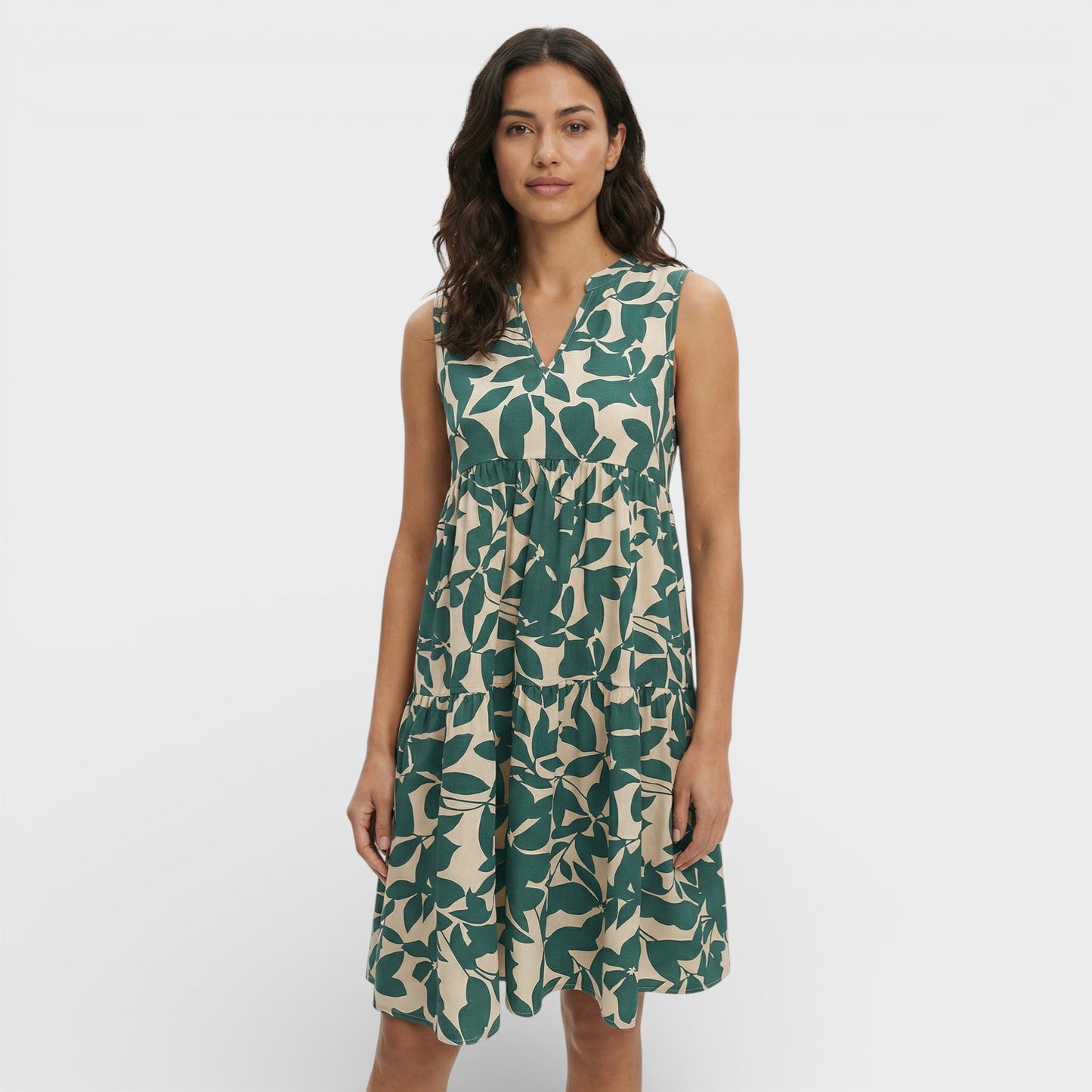 Abito Stampa Scollo Pico donna