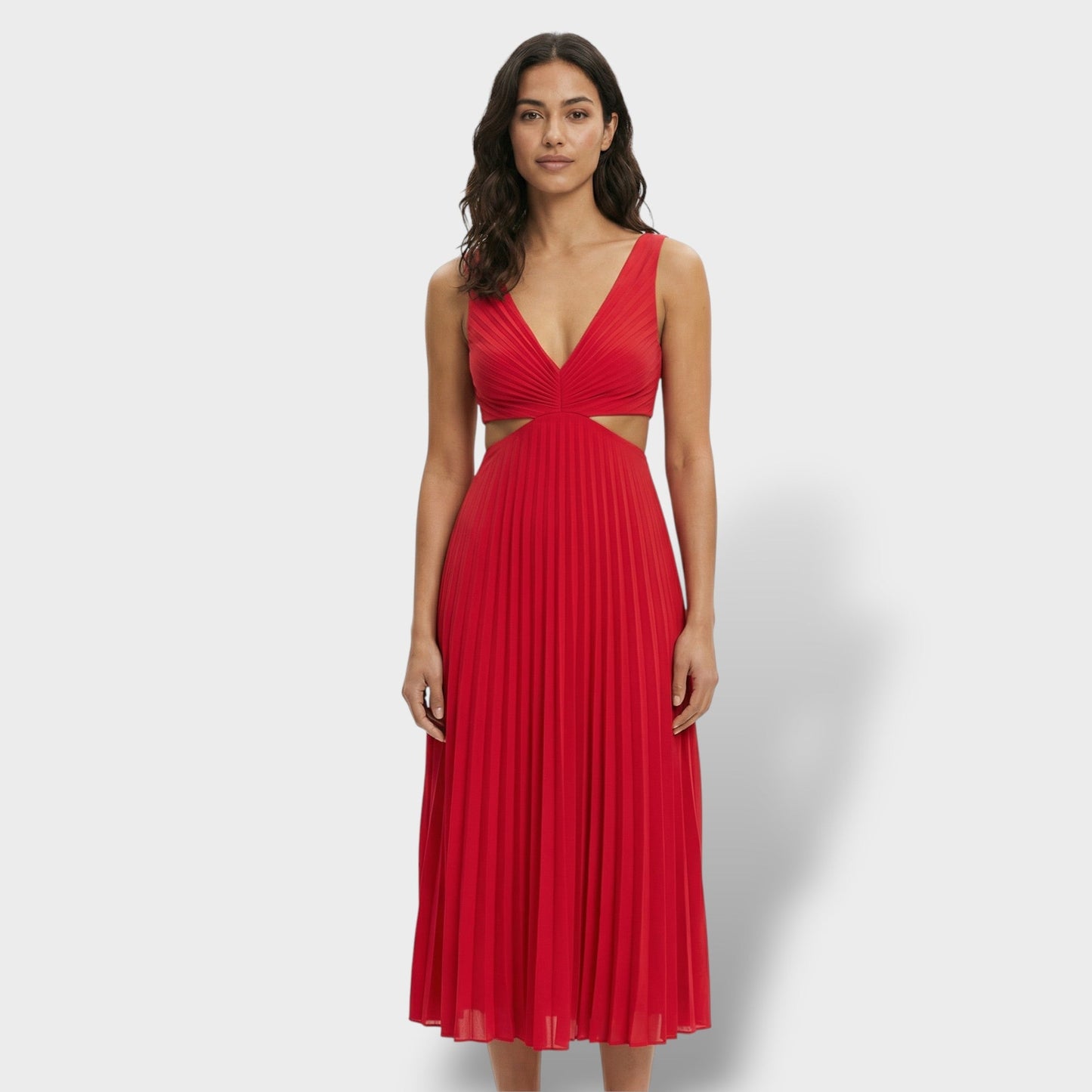 Abito midi Plissettato Elegante donna