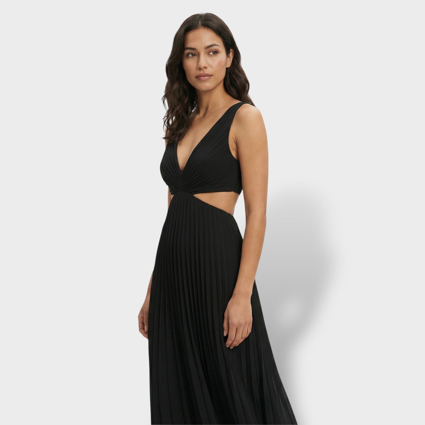 Abito midi Plissettato Elegante donna
