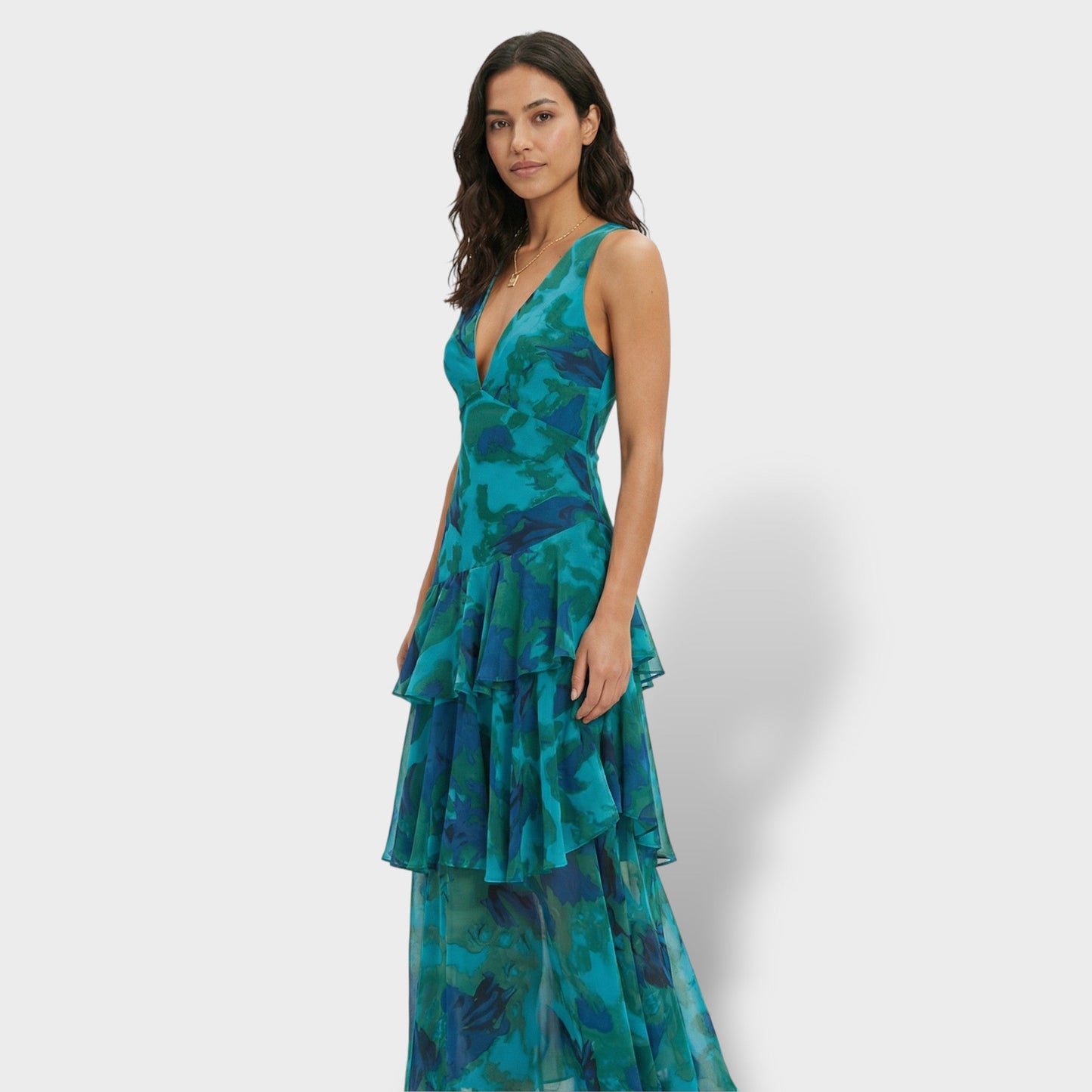 Abito lungo Elegante Scollo V