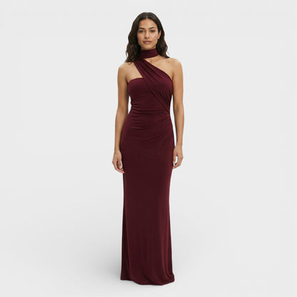 Abito maxi Halter Schiena Scoperta
