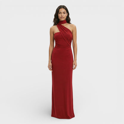 Abito maxi Halter Schiena Scoperta