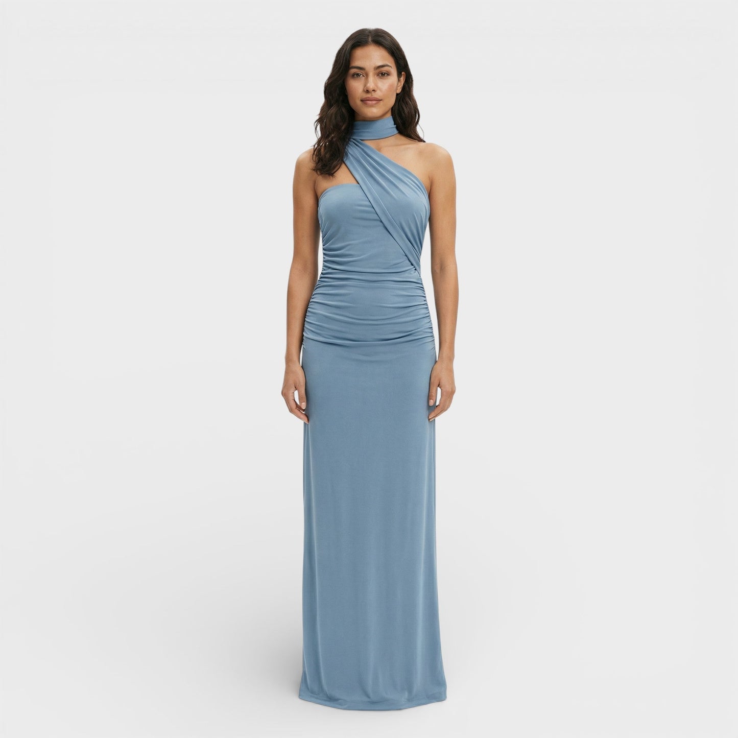 Abito maxi Halter Schiena Scoperta
