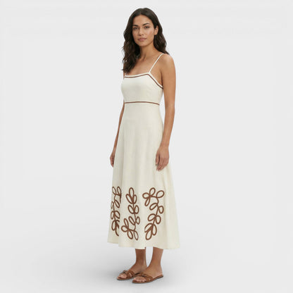 Abito Vacanze Ricamo Spalline donna