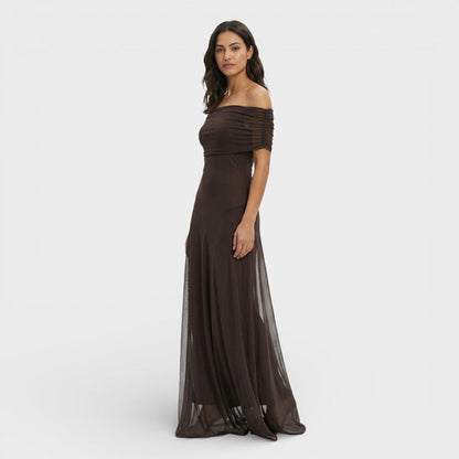 Abito maxi Chiffon Spalle scoperte