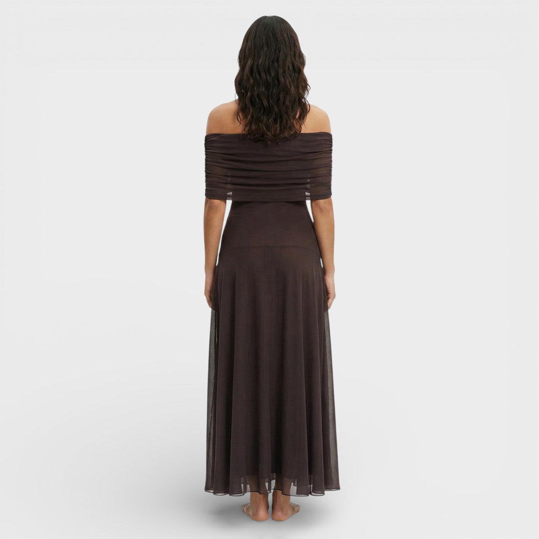Abito maxi Chiffon Spalle scoperte