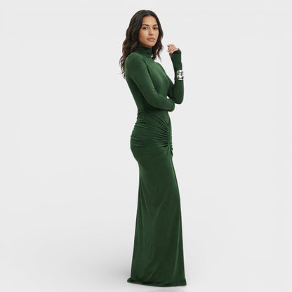 Abito lungo Arricciato Elegante donna