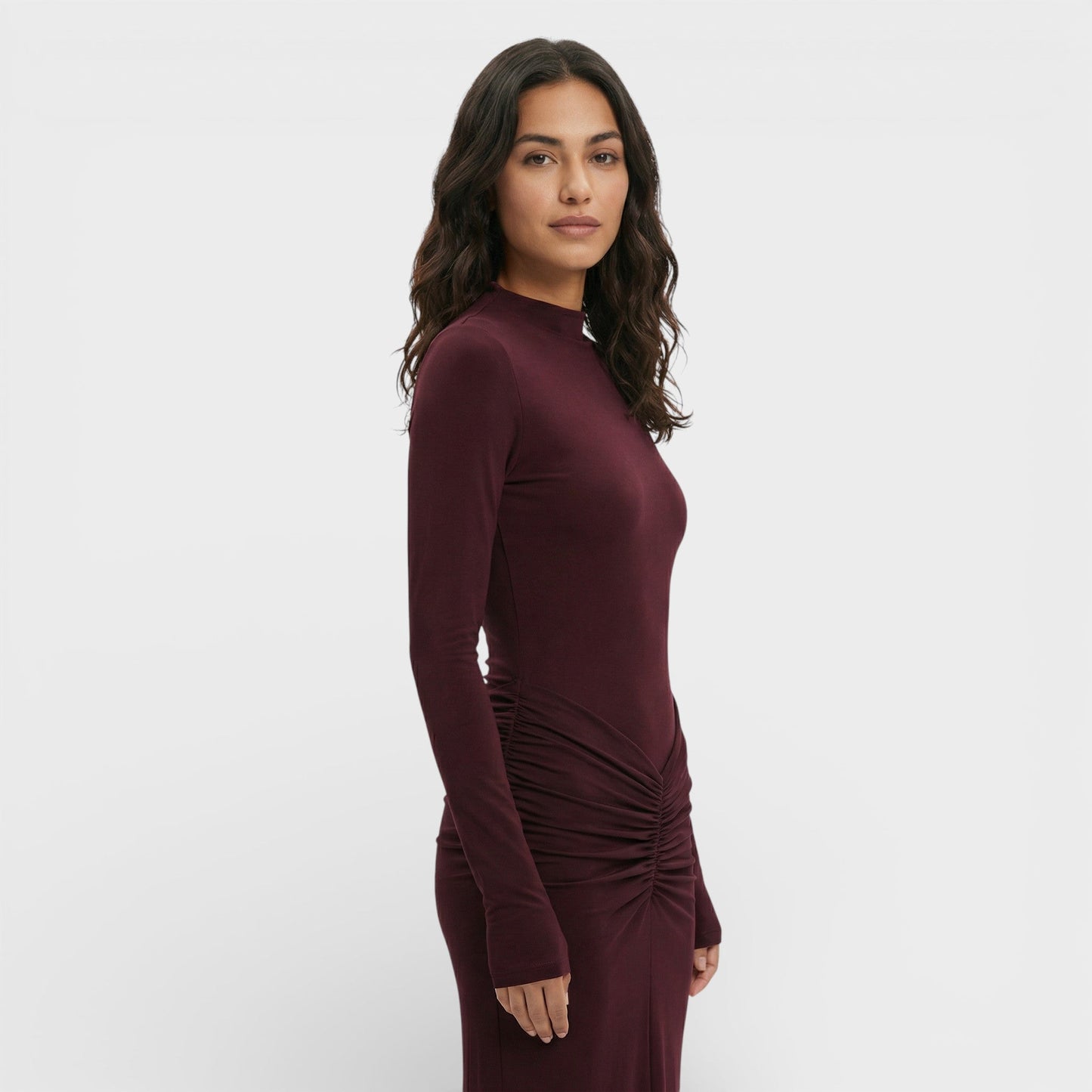 Abito lungo Arricciato Elegante donna