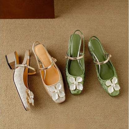 Genine - Scarpe con tacco con cinturilla trasera