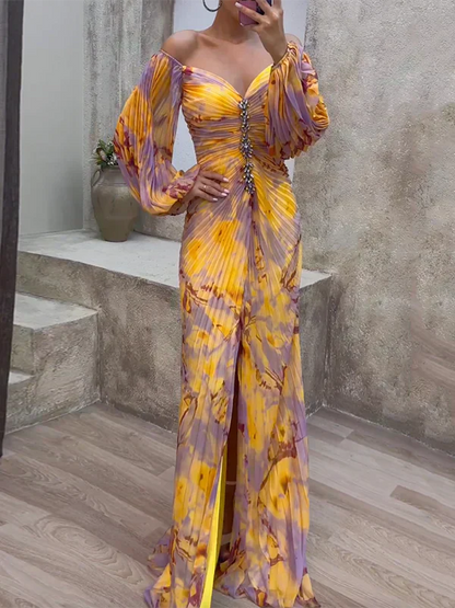Abito lungo da sera Plissettato - Eleganza Senza tempo
