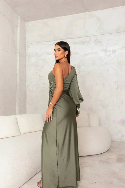 Zarra – Abito maxi Elegante di Monospalla