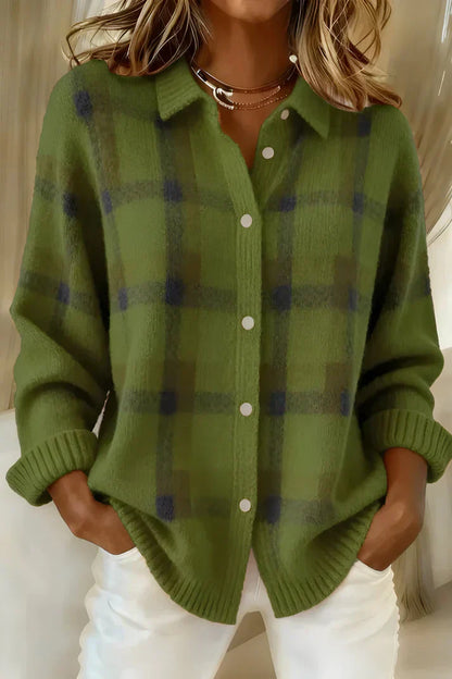 GISÈLE – CAMICIA DI MAGLIA A QUADRI MORBIDI