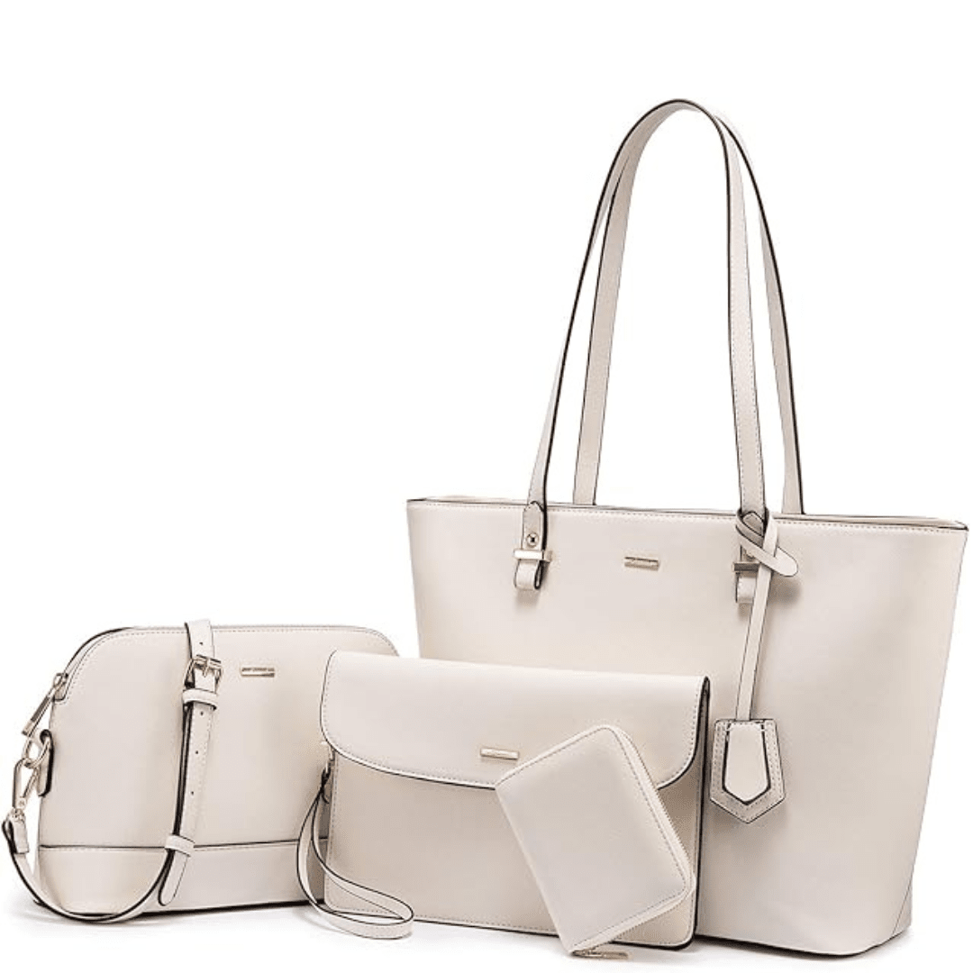 Ashby | Set borsa a mano e tracolla di pelle versatile di 3 Pezzi