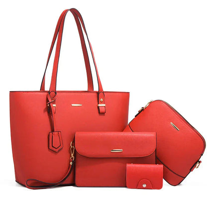 Set borsa a mano e borsa a spalla di 3 Pezzi di pelle