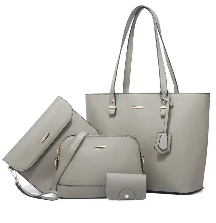 Set borsa a mano e borsa a spalla di 3 Pezzi di pelle
