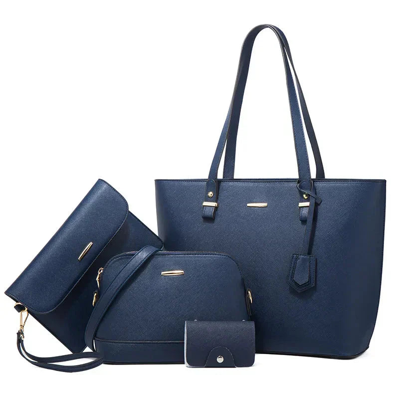 Ashby | Set borsa a mano e tracolla di pelle versatile di 3 Pezzi