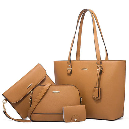 Set borsa a mano e borsa a spalla di 3 Pezzi di pelle