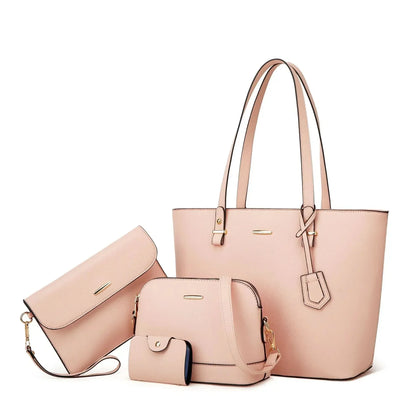 Set borsa a mano e borsa a spalla di 3 Pezzi di pelle