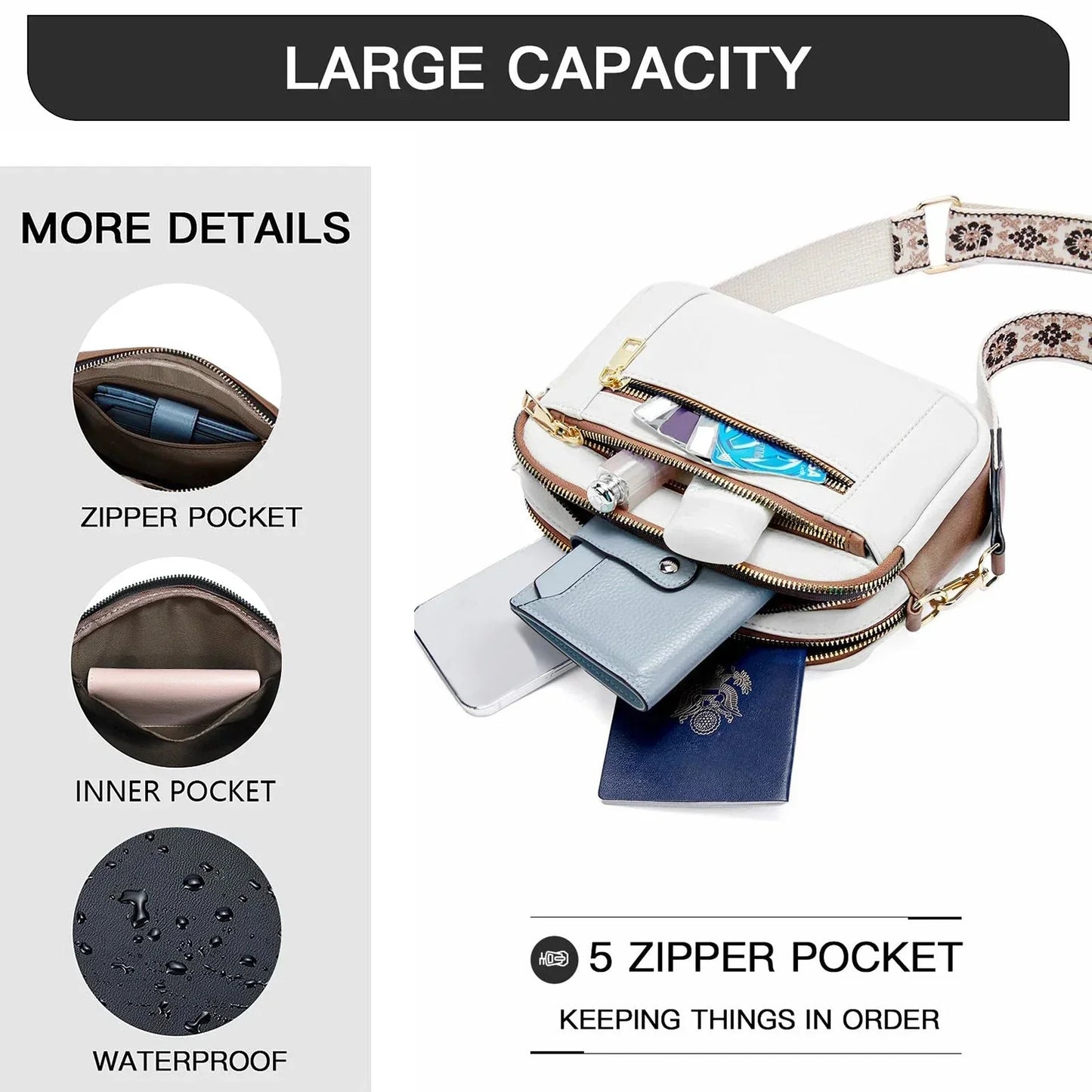 Nylah – Borsa Crossbody con Tracolle Colorate