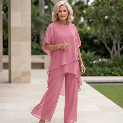 Set con pantaloni palazzo drapeados