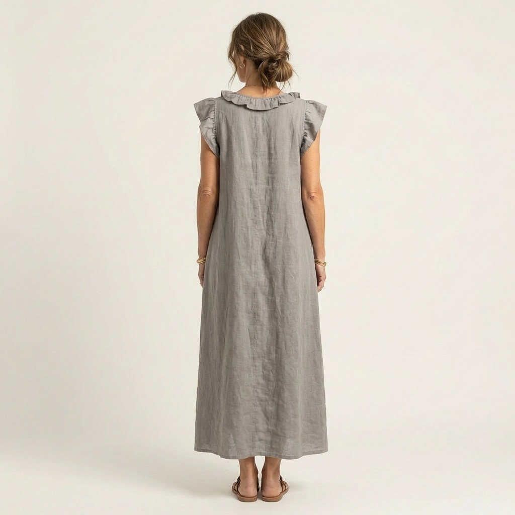 Abito lungo Josette - Eleganza Fluida con Volant