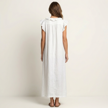 Abito lungo Josette - Eleganza Fluida con Volant