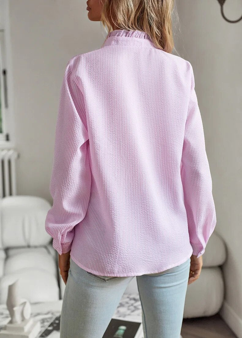 Grace – Blusa con bottoni e Volant