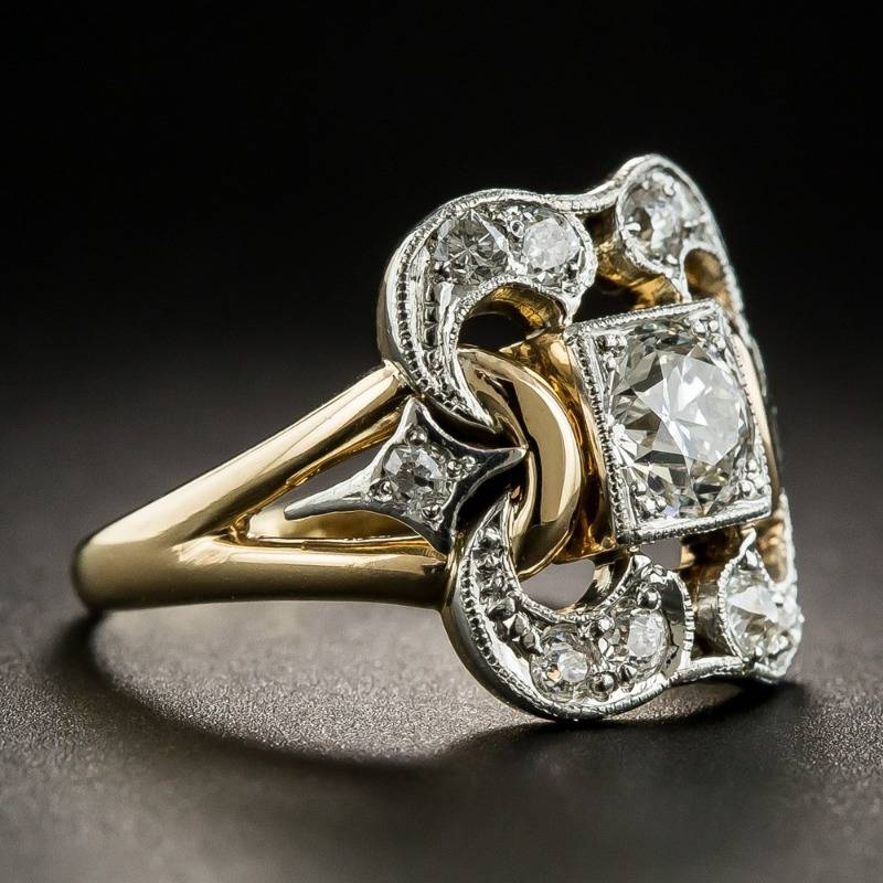 Firenze Luxe - Anello dorato con zirconia