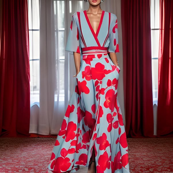 Evie - Abito elegante con Fantasia floreale