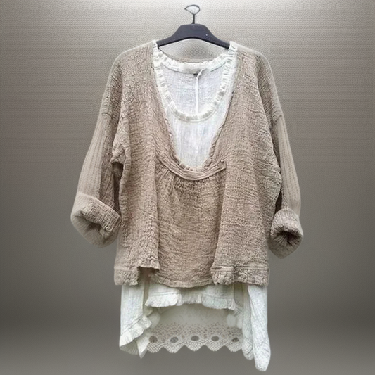 Willow┃Set Casual Comodo con Due Camicie a maniche lunghe