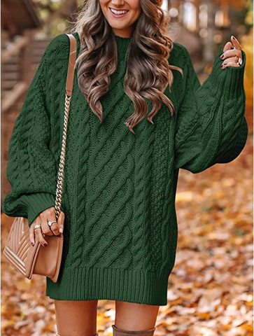 Chloé – Abito maglione in maglia intrecciata