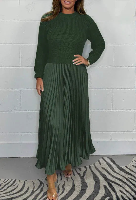 BRIELLE – ABITO DI MAGLIONE PLISSETTATO ELEGANTE