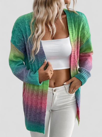 Cardigan di gradient plush elegante
