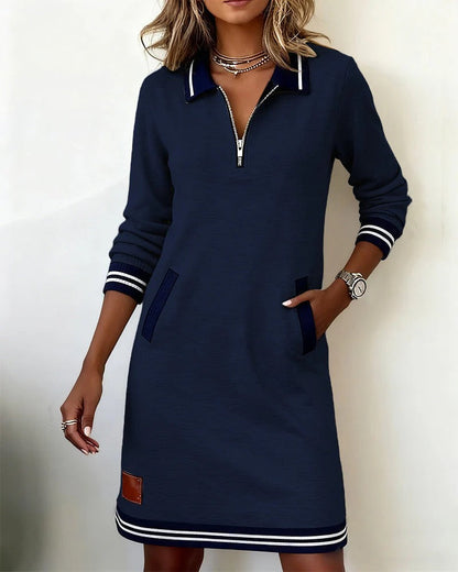 Abito in cotone di manica lunga chic