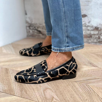 Katherina - Eleganti mocassini con detalle nero da donna