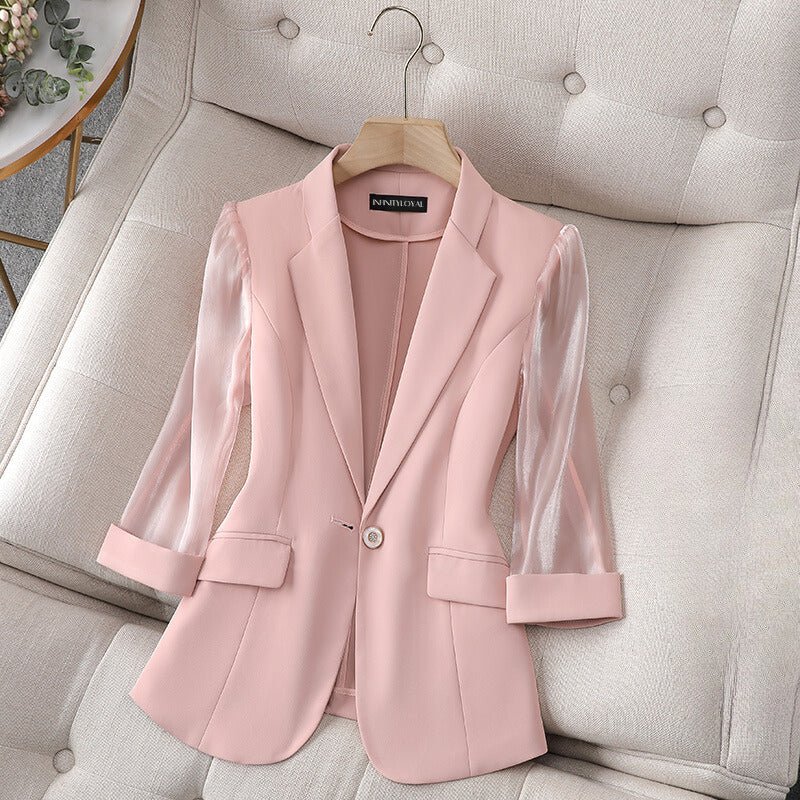 JOLINDE I BLAZER ELEGANTE CON MANICHE DI PIZZO
