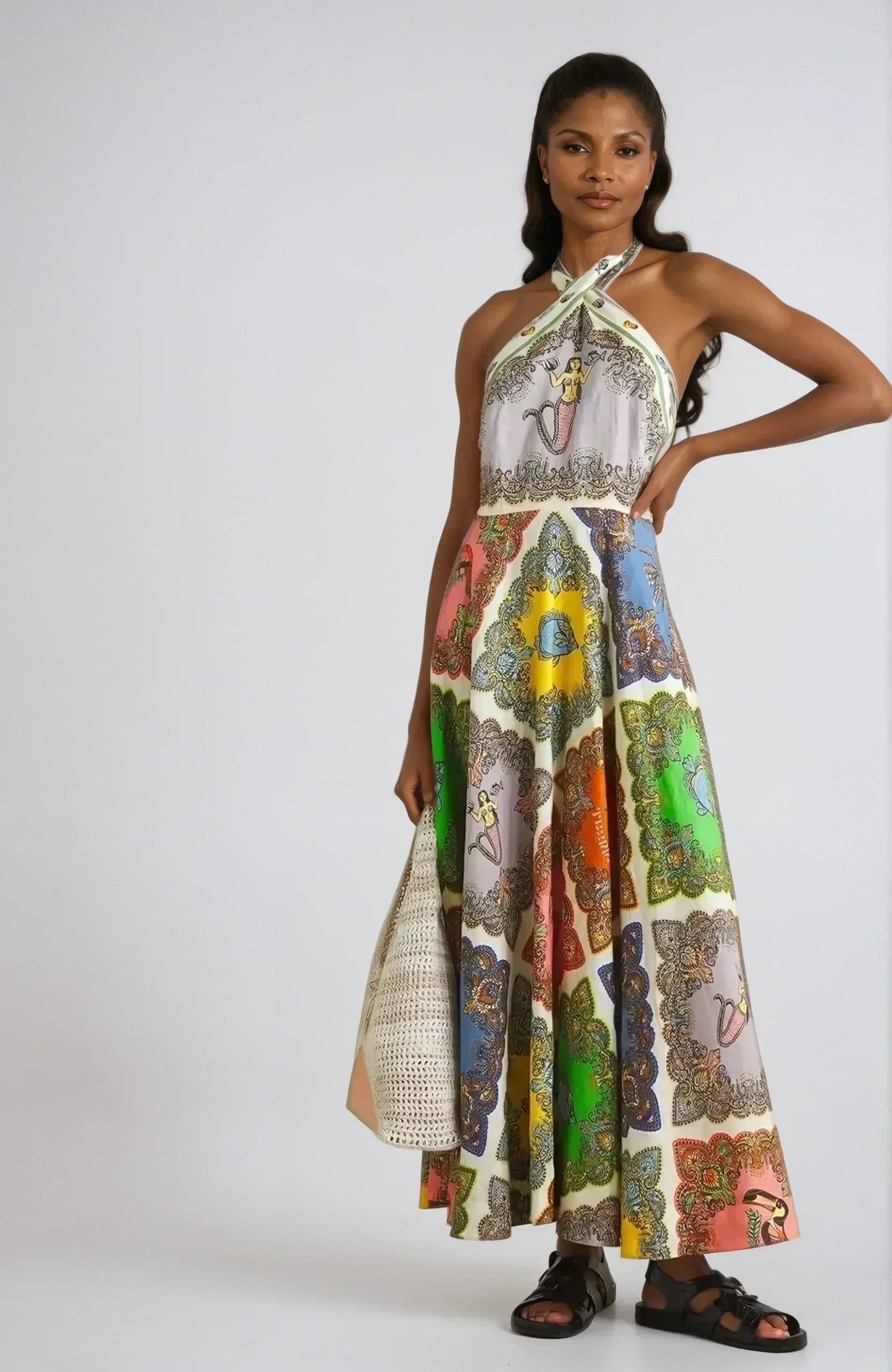 Il Abito maxi Halter Boho Luxe
