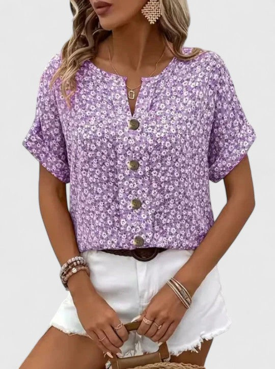 Sabine - Top Floreale Elegante estive