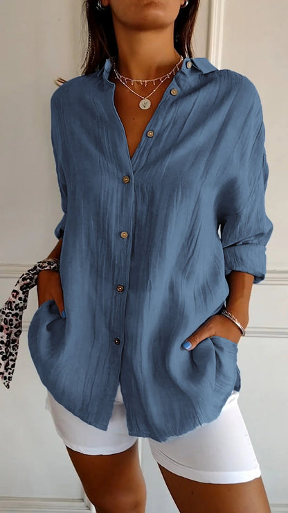 Sasha - Camicia elegante con Stile Plissettato