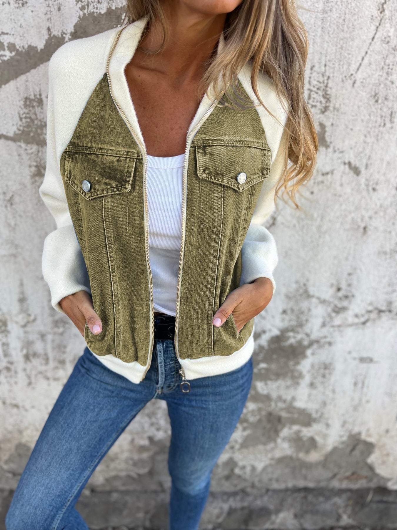 Audrey - Giacca in denim Classica e versatile