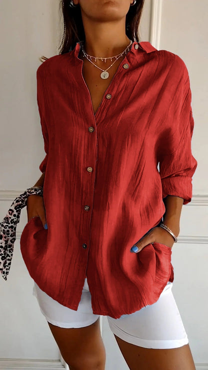 Sasha™ | Camicia elegante Plissettata