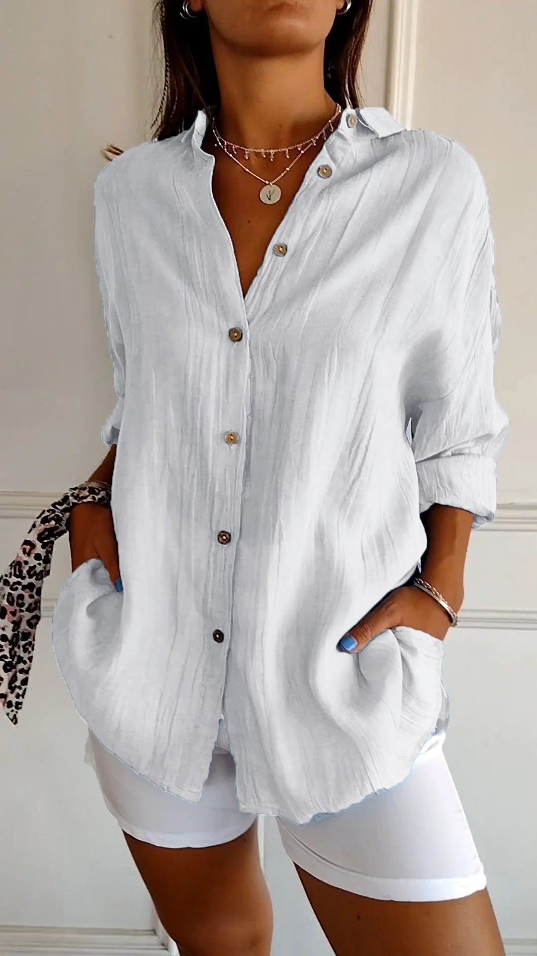 Sasha™ | Camicia elegante Plissettata